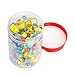 Kiddie Play 200 Glass Marbles for Kids Bulk Including 6 Shooters in Reusable Storage Box