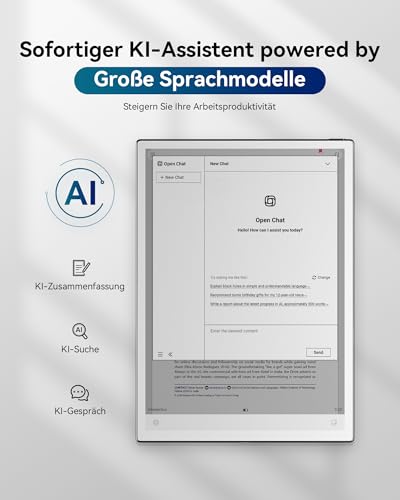 iFLYTEK AINOTE 2, 10.65" Paper-Tablet, KI-Notiztablett für Meetings, ultradünn 4,2 mm, digitales Notizbuch mit Sprache-zu-Text, 16-Sprachen-Transkription, Handschrift-zu-Text (inkl. Stift)