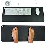 Earthing Grounding Mat for Computer, Desk or Floor- Grounding Cord - EMF & Radiation Protection Shield - Anti Radiation, EMF/EMR Blocker- Safe Way to Relieve Pain, Inflammation, CTS, Stress, Fatigue