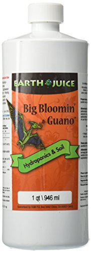 Hydro Organics HOF15502 1-Quart Hydro Organics Earth Juice Big Bloomin' Guano Plant Supplement