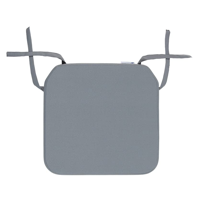 Proheeder Removeable Seat Pads - Water Resistant & Washable Seat Pad for Restaurant, Cafe & Kitchen Dining Chairs, Anti Slip Garden Chair Cushions with Foam Tie on Straps | (40x40cm,1x Dark Grey)