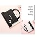 GEMWON Case for iPad mini 1/2/3/4, Cute Handbag Case for Women,Protective PU Leather Three Angles Holder Cover with Auto Sleep/Wake Function for iPad mini 1/2/3/4 - Black