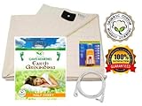Earthing Half Sheet Queen with Grounding Cord & OUTLET TESTER - Organic cotton â€¢ Anti Microbial - EMF Protection & Anti-Radiation Shield for Better Sleep, Reduce Pain & Inflammation - EMF Neutralizer