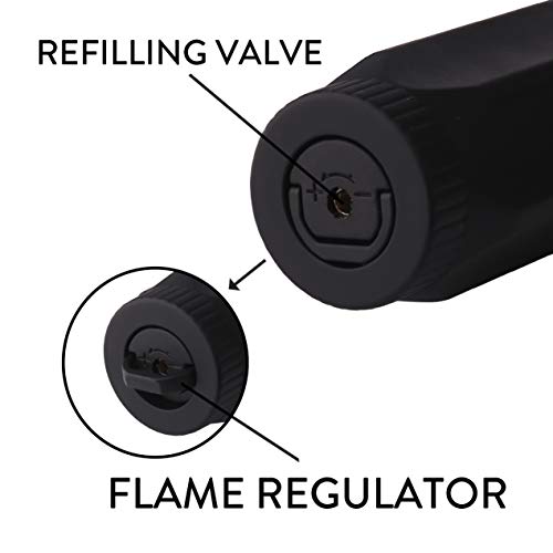 JETPRO Torch Lighter Super Strong Quadruple Flames Nozzle Rotatable Refillable Butane Lighter Jumbo Size 5IN Windproof Giftbox