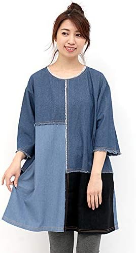 Amazon チチカカ パッチワーク デニムワンピース Free ブルー ワンピース チュニック 通販