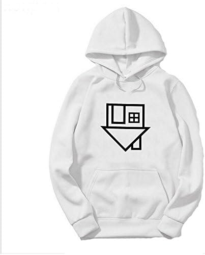 GH Neighbourhood Printed Autumn Winter Men Hoodies Sweatshirt White M