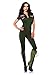 Leg Avenue Women's Top Gun Flight Suit Costume, Khaki, Large