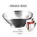 Salad Bowl, Double Wall 10 Inch 47 OZ Stainless Steel Multipurpose Serving Bowl for Soup, Cooked Food, Fruit, Noodle, Cereal (47 OZ (1400ml))