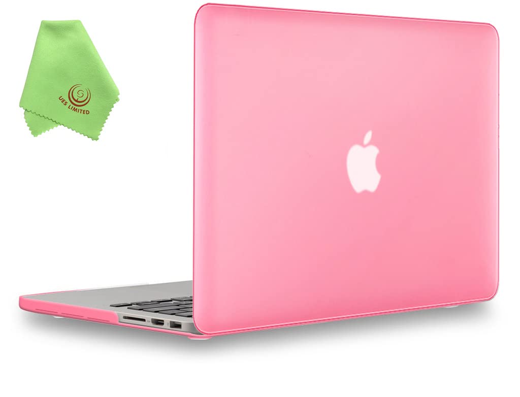 Photo 1 of UESWILL Matte Hard Shell Case Cover Compatible with MacBook Pro (Retina, 13 inch, Early 2015/2014/2013/Late 2012), Model A1502/A1425, No CD-ROM, No USB-C, Pink