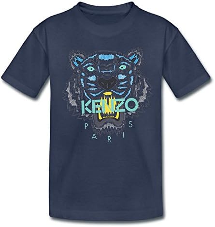 DHSVXBBBB Kids Premium T-shirts Kenzo Logo 2016 Navy Blue Size S