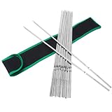 Gardeningwill 12Pcs 304 Stainless Steel Thicken 16 Inches BBQ Kabob Skewers
