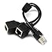 RJ45 Network Splitter Adapter Cable, Glaida 1 Male to 2 Female Socket Port LAN Ethernet Network Splitter Y Adapter Cable Suitable for Super Category 5/5e/6 Ethernet(1 to2)
