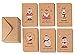 BEST PAPER GREETINGS Holiday Greeting Cards - 36 Pack, 4 x 6 In Kraft Paper, Multicolor - Bulk Holiday Card Pack with Envelopes & Assorted Cute Designs