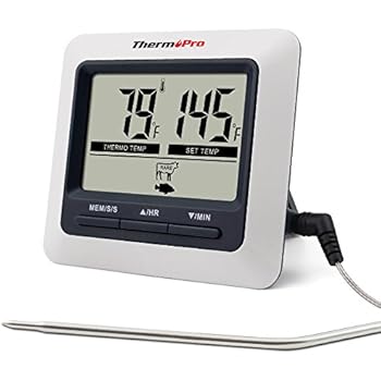 ThermoPro TP-04 Digital meat-thermometers, White/Grey