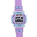 LinTimes LED Digital Waterproof Watch for Girls Multifunction Outdoor Sport Electronic Wrist Watch Purple