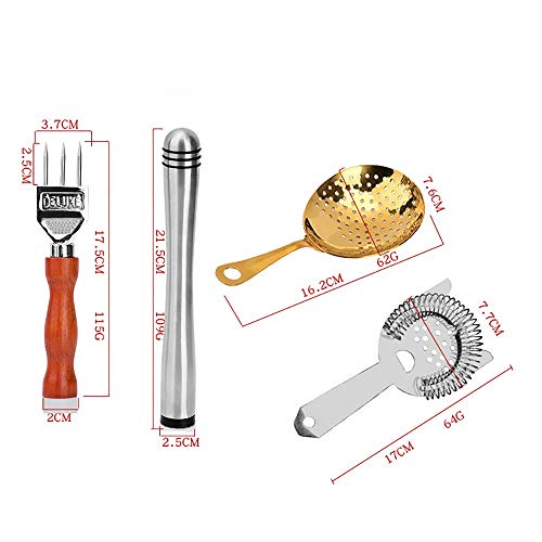 CHENSHJI Cocktail Bartending Werkzeuge Kreative Barkeeper Phantasie Edelstahl Cocktail Set Portable Barset Geeignet Für… – Bild 6