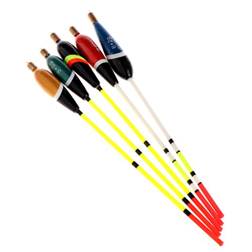 ULKEME 5Pcs Angling Bobber Fishing Float Tackle Gear Balsa Wood Carp Buoy Accessories
