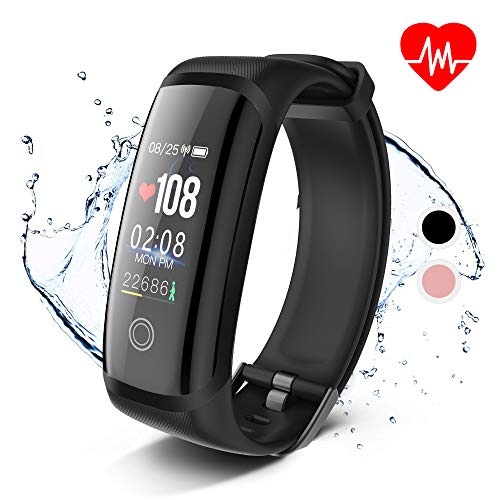 Fitness Tracker,Smart Watch with Heart Rate Monitor,Waterproof IP67 Activity Tracker with Step Calorie Counter,Pedometer Smart Bracelet Band for Kids Men and Women