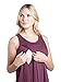 Savi Mom Sleeveless Nursing / Breastfeeding Ruffled Nightgown (Small, Wine)