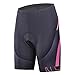 beroy Bike Shorts with 3D Gel Padded,Womens Gel Cycling Shorts(M,Light Pink)