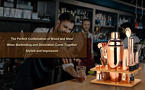 CJTMY Cocktail-Shaker-Herstellungs-Set, 16pcs Bartender-Kit for Mixerwein, Edelstahl-Bars Tool, Home Drink Partyzubehör… – Bild 5