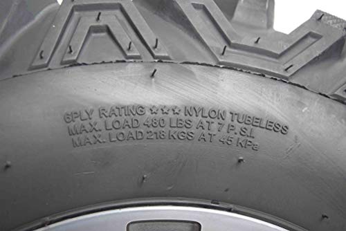 MASSFX KT 26x9-12 26x11-12 Tires w/Gunmetal 12x7 4/156 Gun Metal ATV UTV Rims Wheel & Tire Kit with Lug Nuts