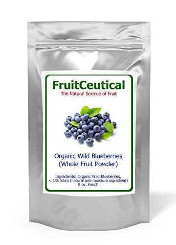 FruitCeuticals USDA Organic Blueberry Powder Made with 100% Whole Fruit Wild Blueberries - 8oz Pouch (90 Day Supply) FruitCeuticals USDA Organic Blueberry Powder Made with 100% Whole Fruit Wild Blueberries - 8oz Pouch (90 Day Supply)