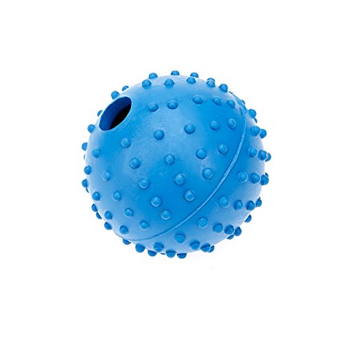 CLASSIC Pet Products Rubber Pimple Ball with Bell, 60 mm, Blue