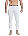 Baleaf Men's Thermal Compression Baselayer Pants Leggings White/Gray Size L