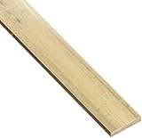 385 Brass Rectangular Bar, Unpolished (Mill) Finish, H02 Temper, Meets ASTM B455, 1/4