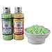 Green Tea & Frangipani Bath Salt Gift Set, Ideal for Sore Muscles, Detox, Relax & Stress Reliever, Small 2pc 3.8 Oz Each, by Bali Soap