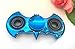 LED Metallic Batman Batarang Chrome Fidget Spinner Toy EDC ADHD Focus (Blue)