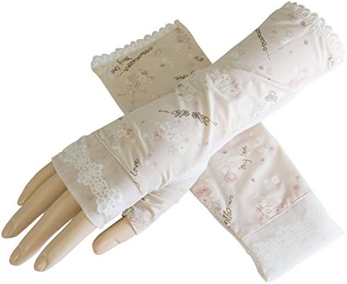 LANTINA summer women lace fingerless sun gloves Anti-skid for UV Protection