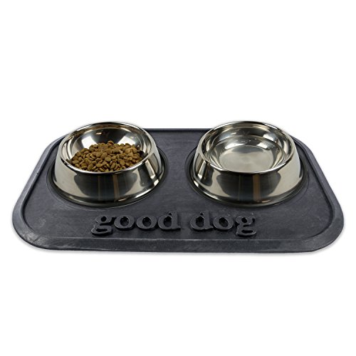 Bone Dry Rubber Pet Food Mat, Large, Good Dog Pricepulse