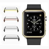 Apple Watch 42mm Series 2 SCREEN PROTECTOR CASE,Anrain Ultra Thin 9H Hardness [Full Coverage] Electroplate Screen Protector with Metal Bumper for Series 2 and Nike+,Black
