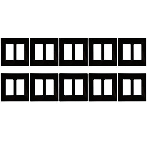 10 Pcs Enerlites SI8832 2-Gang Screwless GFCI/Decorator Outl