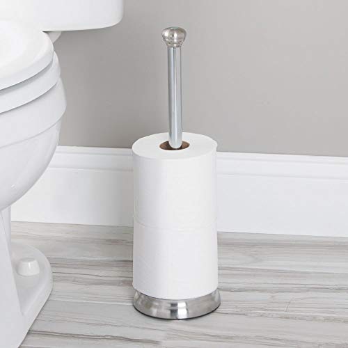 iDesign Brushed Stainless Steel Toilet Paper Holder, The York Collection Compact Organizer Caddy