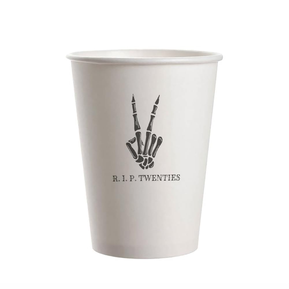 Photo 1 of SharkBliss RIP Twenties 30th Birthday Party Cups, 20 Pack 9oz RIP Twenties Death to My 20s Dirty 30 Birthday Disposable Paper Cups for His Her Thirty 30th Birthday (RIP Twenties Cups)
