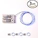 RTGS 20 Blue Color Micro LED String Lights Battery Operated on 7.5 Feet Silver Wire (3)