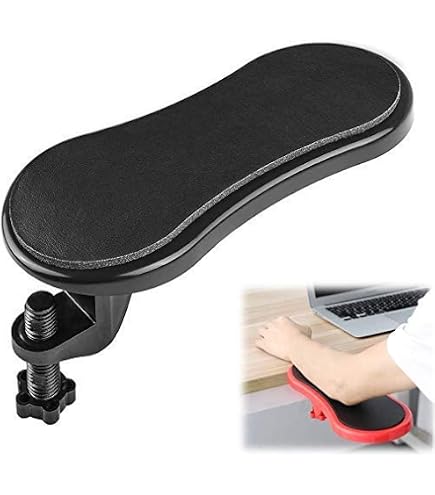 HUAJINGKEJI Reposabrazos Ajustable Ergonómico Para Escritorio – Apoya Codo Y Muñeca, Espuma Viscoelástica