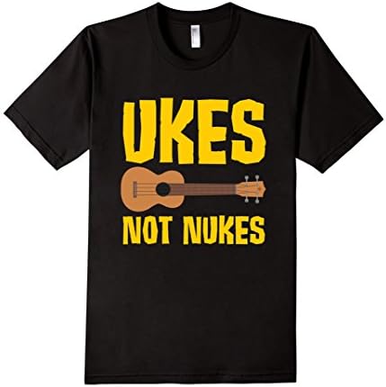 Men's Ukes Not Nukes T-Shirt Medium Black