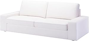 The KIVIK Sofa Bed Cover Replacement is Custom Made for IKEA Kivik Sleeper Slipcover Only. (Cotton White)