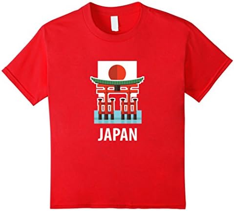 Kids I Love Japan Flag - Tokyo Japanese Tourist T shirt 8 Red