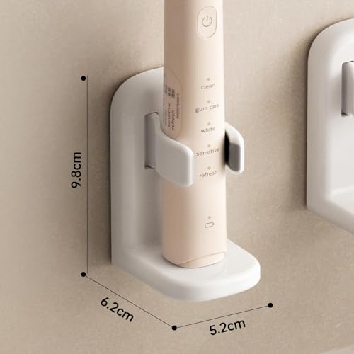 Toski Electric Toothbrush Holder Wall without Drilling 2 Pieces | Electric Toothbrush Head Holder with Drain Hole, Bathroom Toothbrush Holder, Toothbrush Holder