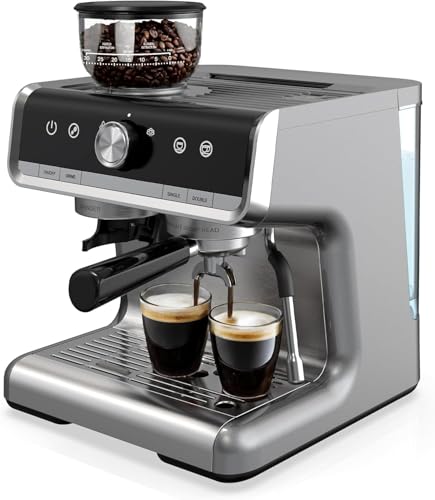 Espresso Machines with grinder, 20 Bar Professional Espresso Maker with Milk Fr…