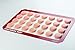 Bakeitfun Silicone Non-stick Multipurpose Kitchen Tool, Microwave and Dishwasher Safe Macaron Mat with 28 Macaron Spaces, Standard,  Macaron Raspberry Red