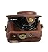 TUYUNG Vintage Leather Camera Case Bag with Strap for Canon Powershot G7X, G7X Mark II DSLR Camera - Coffee