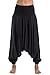Harem Pants Women's & Men's 2-in-1 Convertible Jumpsuit Solid Color in Black