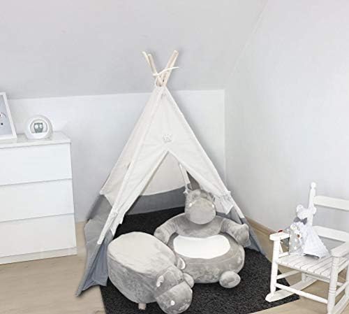 Meubletmoi Tipi Enfant Bicolore Gris Et Blanc Paco Tente Indien De Jeux Chambre Garcon Et Fille Jeux Et Jouets Tentes De Jardin Dwteam In