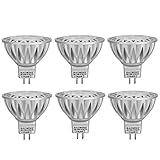 BAOMING MR16 LED Bulbs 5W Warm White 2700K, 50W Halogen Replacement, GU5.3 Base 12V Low Voltage 38&deg; Spot Light Not Dimmable 6-Pack
